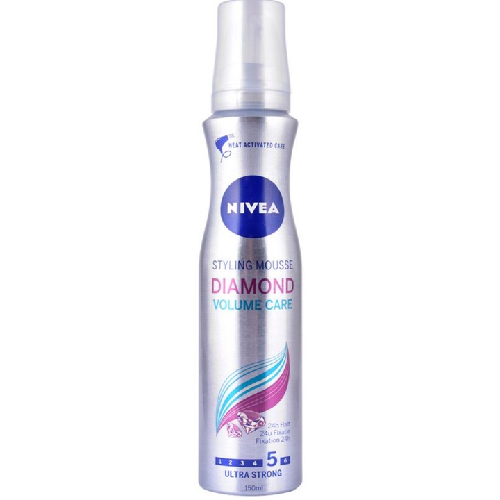Nivea Spuma pentru par – Diamond Volume, 150 ml