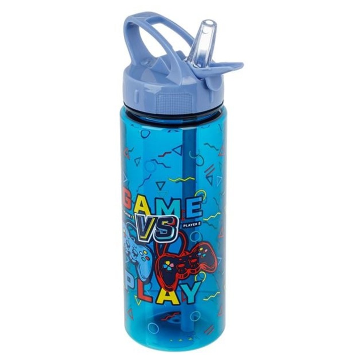 Sticla Apa Flip Top Gaming Albastra 500ml