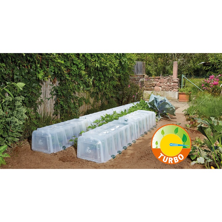 Set 3x Tunel de fortare si protectie pentru plante- Sunny Growing Tunnel