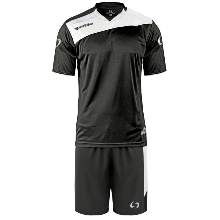 Футболна екипировка Amsterdam SPORTIKA XL, Бял/Черен, 150-160 CM