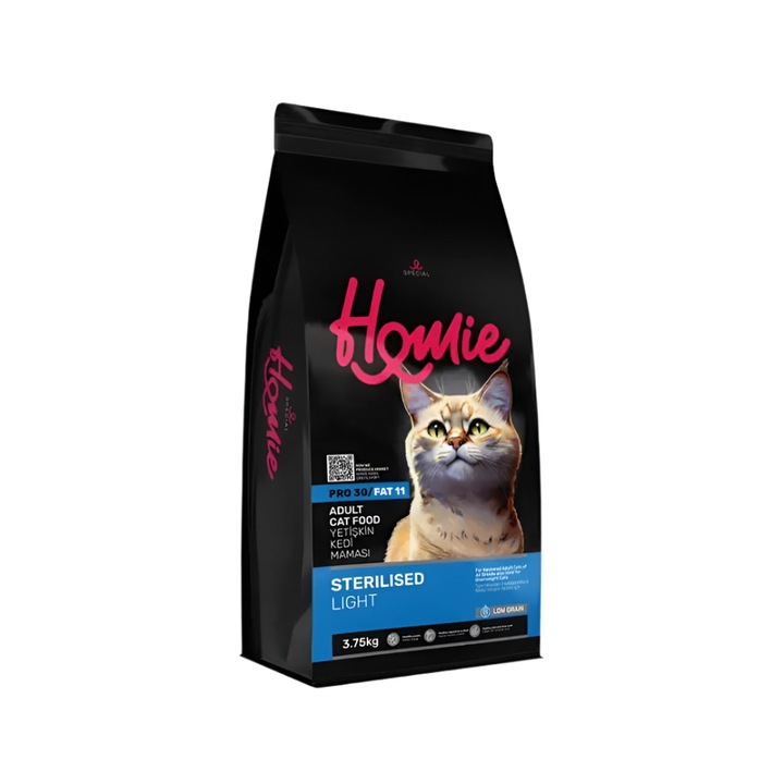 Homie Special Hipoalergenic & Urinary, Hrana uscata pentru pisici sterilizate, Light & Low Grain 12 Kg