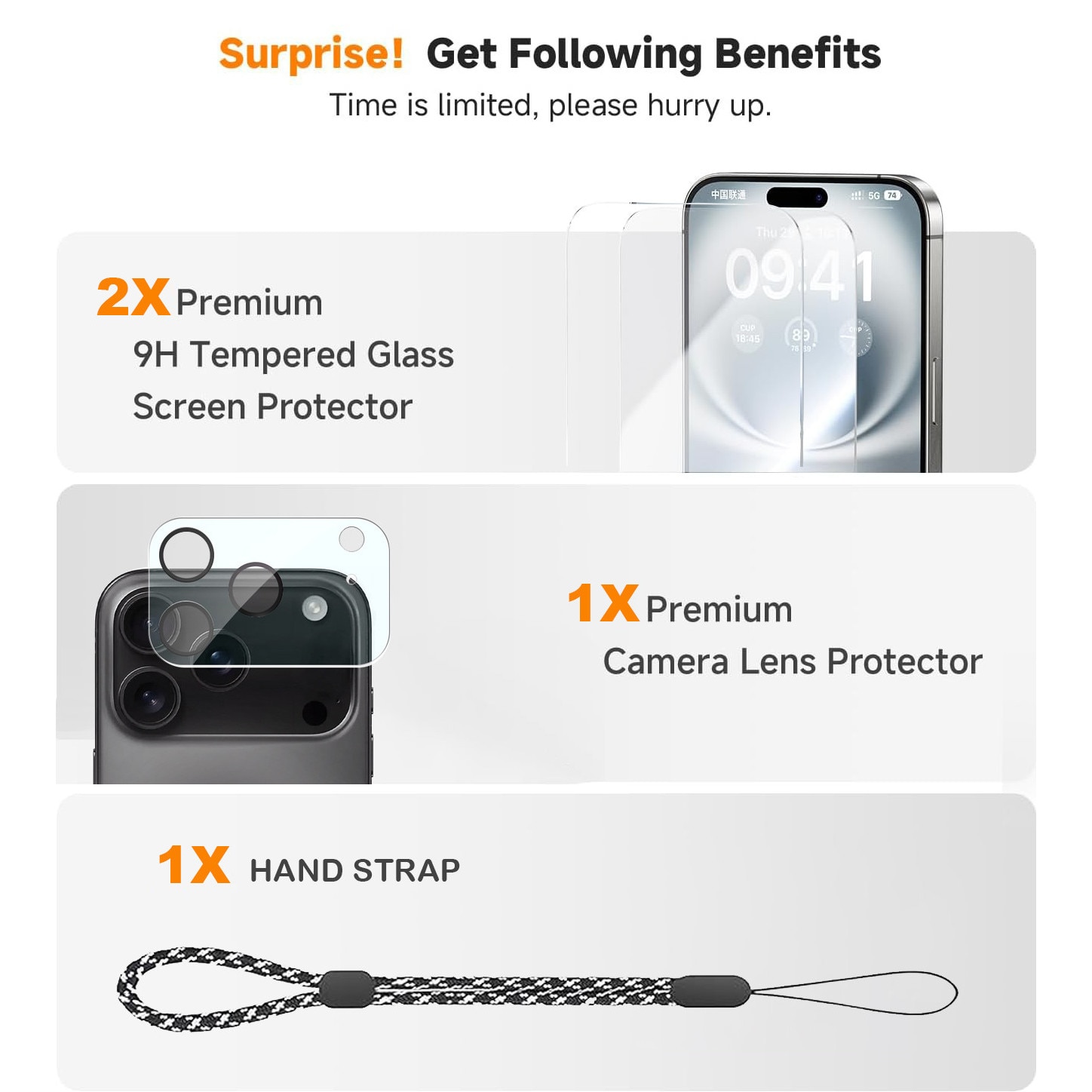 Husa pentru iPhone 17 Pro Max cu suport rotativ 360, protectie din sticla securizata pentru ecran si camera, CASEDANCE, Magsafe - transparent