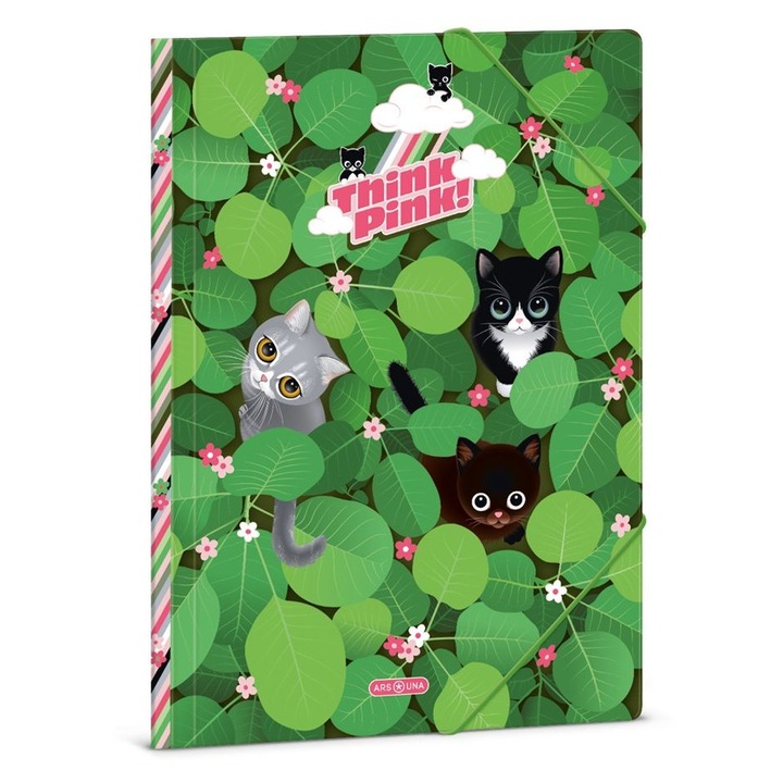 Папка с ластик A4 ARS UNA Think Pink (5462)