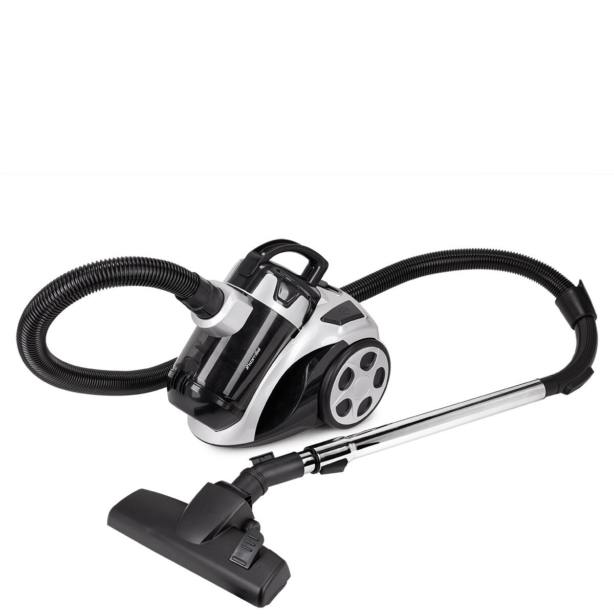 Aspirator cu Fir, Fara Sac KAMILLE, Puterea 800W, Accesorii, Filtru Hepa, Culoare Gri