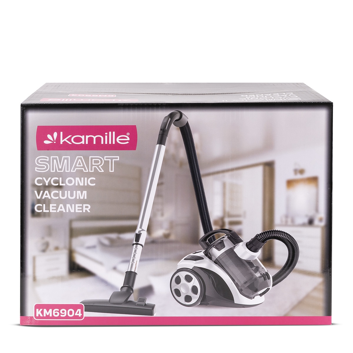 Aspirator cu Fir, Fara Sac KAMILLE, Puterea 800W, Accesorii, Filtru Hepa, Culoare Gri