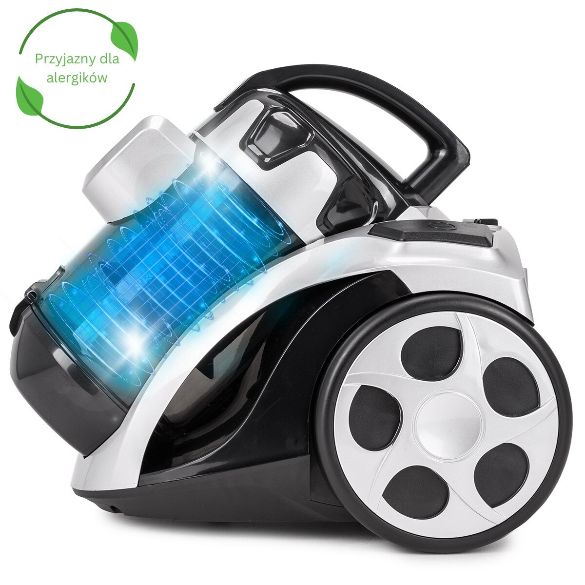 Aspirator cu Fir, Fara Sac KAMILLE, Puterea 800W, Accesorii, Filtru Hepa, Culoare Gri