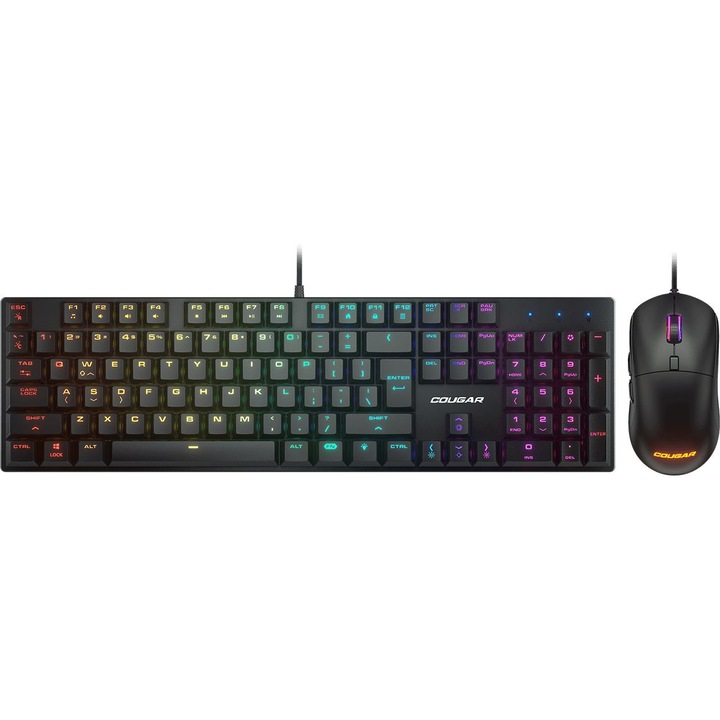 Комплект COUGAR COMBAT, Черен, USB