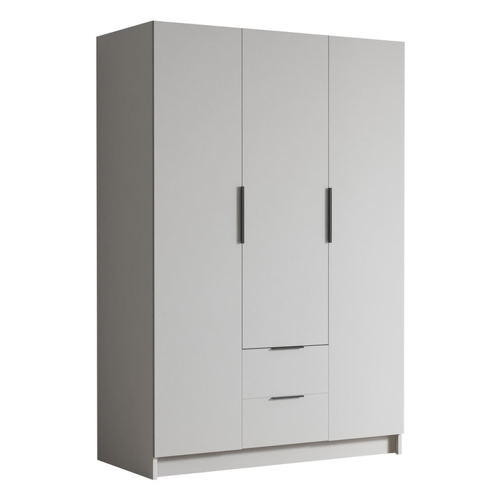 Dulap Cumair I 150, MIRJAN 24, alb + negru, 150x60x216 cm