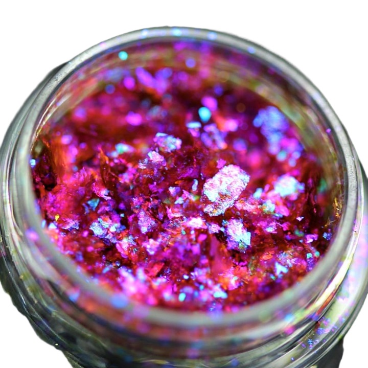 KAJOL Beauty PK124 csillámos pigment, csillogó, többszínű, kompakt púder