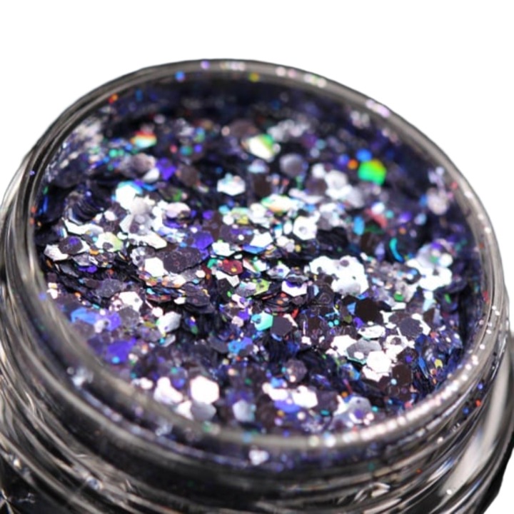 Púder pigment, KAJOL Beauty, holografikus kozmetikai csillámpor, lila, 0, 25g