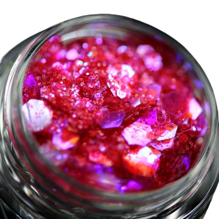 Sminkpigment, KAJOL Beauty, rózsaszín csillámpor, csillogó púder, 1g