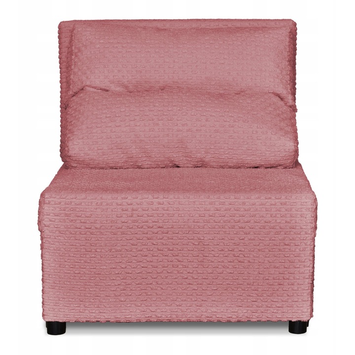 Kihúzható fotel, Kimo modell, Family Meble, Pihenő funkció, Fa/Habanyag/Korduroy, 80x72x88 cm, Sötét rózsaszín