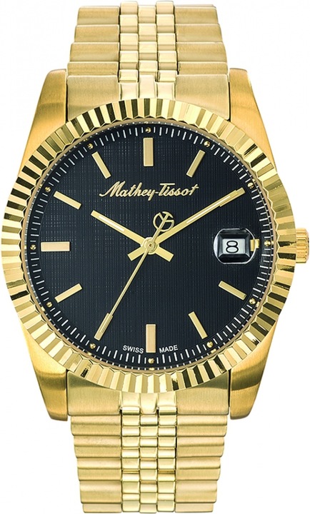 Ceas de dama barbatesc Mathey Tissot H810PN, clasic, din aur, 30x45mm