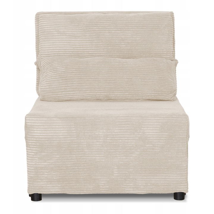 Fotoliu extensibil, model Kimo, Family Meble, Functie de repaus, Lemn/Spuma/Corduroy, 80x72x88 cm, Bej