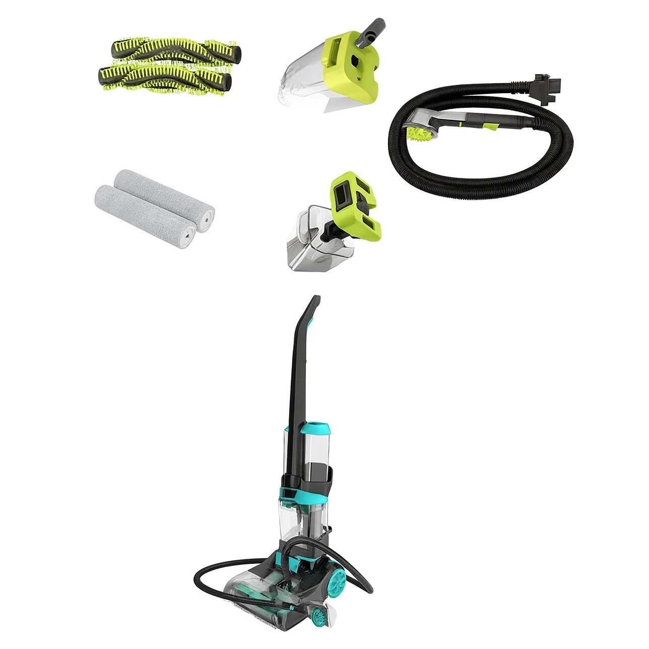 Aparat de Curatat Covoare HALEY HY-3916, 3600W, Rezervor Dublu, Incalzire Apa, Uscare Rapida, 7.2 kg, 2.1L / 1.6L Capacitate