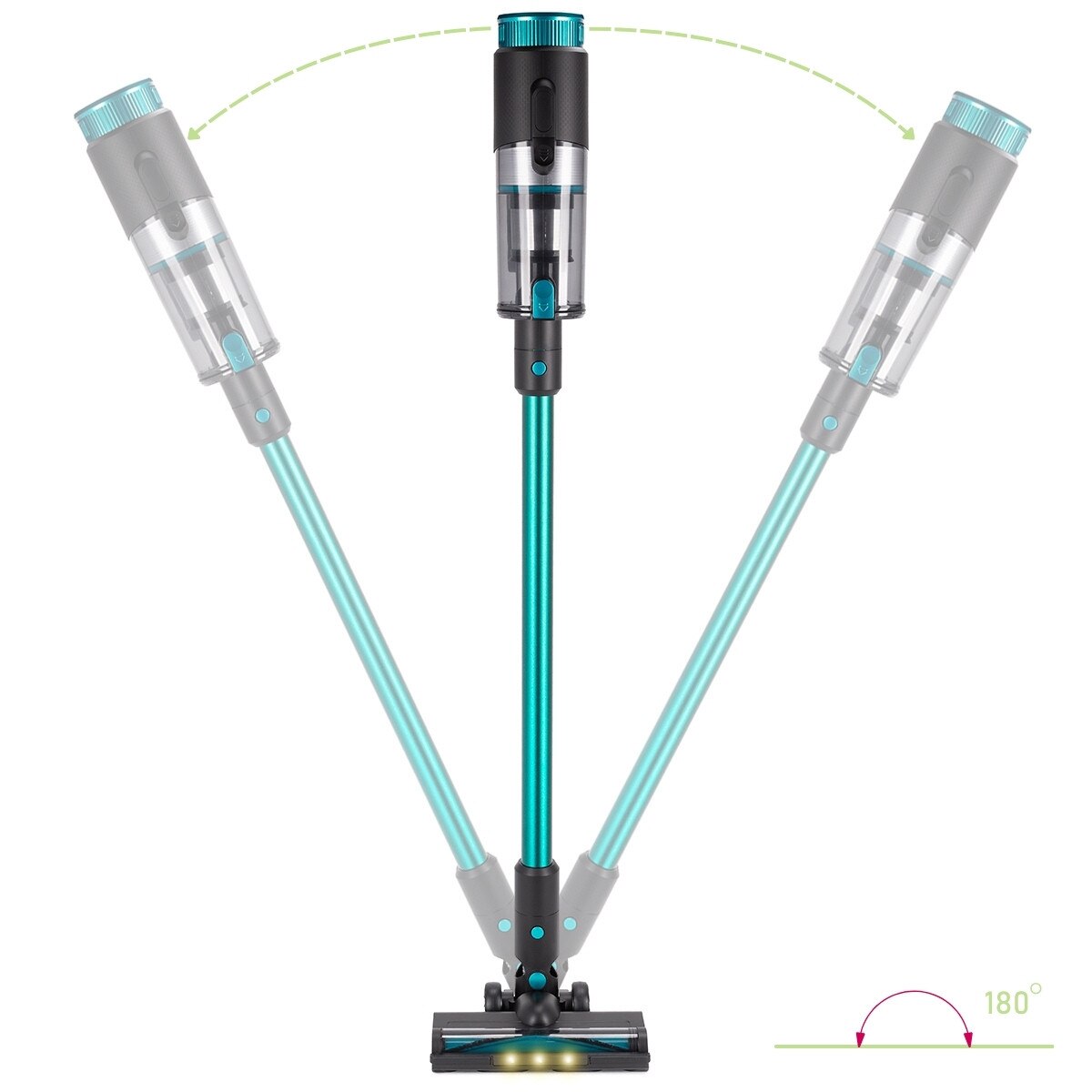 Aspirator Vertical 3 in 1 Kamille KM6901, Fara Fir, 135W, 45 min Autonomie, Lumina detectoare Praf, Filtru HEPA, Acumulator 22.2V