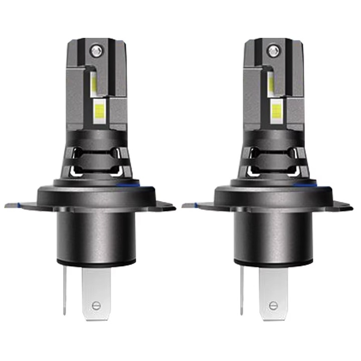 Set 2 becuri auto LED H4 K7 model 3570 de 100W 10000 lumeni 6000k