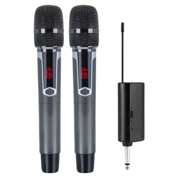 Andowl Q MIC001 vezeték nélküli mikrofon szett, 2 db-os