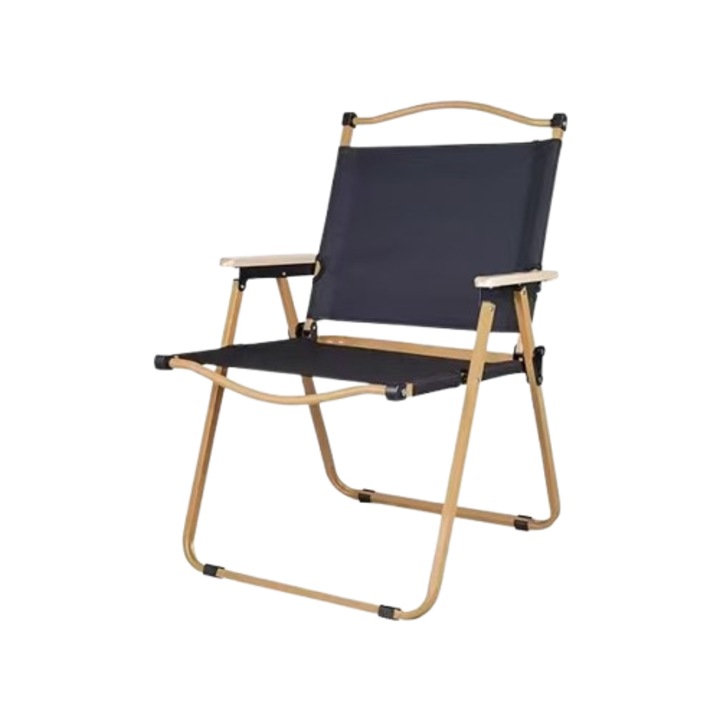 Стол за къмпинг, сгъваем, 135кг, алуминий, черен, 78x51x50см