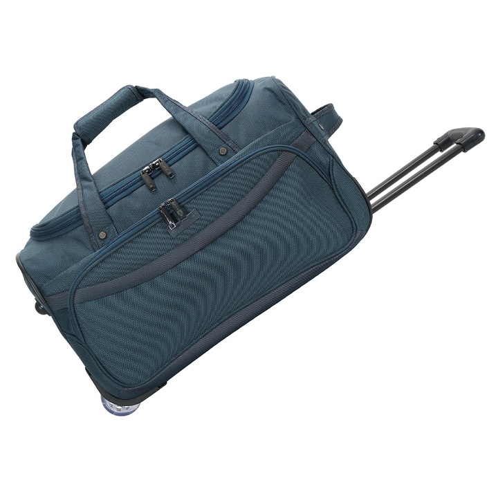 Snowball SW37162 gurulós utazótáska, 70x43x34 cm, poliészter, kék