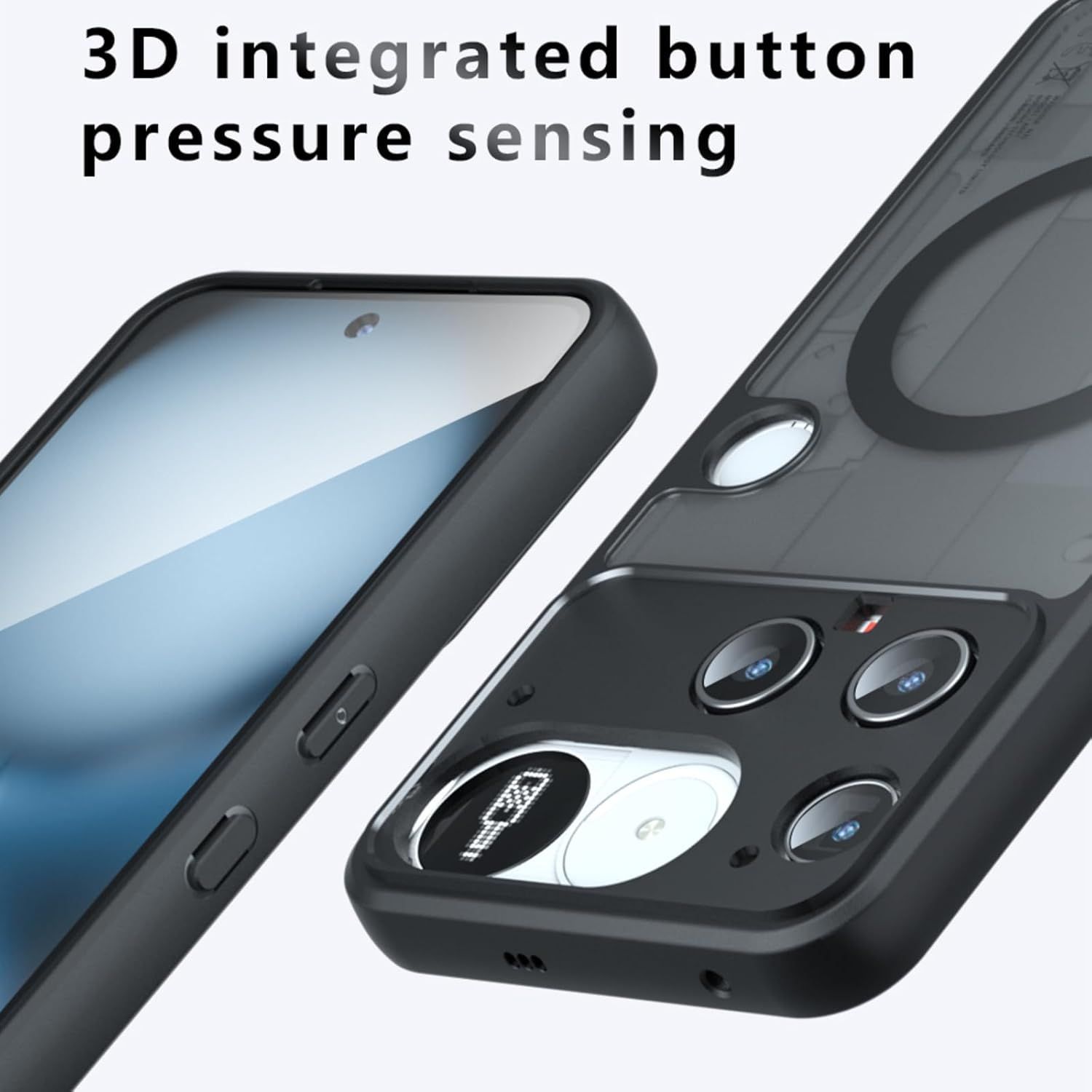 Husa Magnetica pentru Nothing Phone 3, Carcasa Protectie Completa, Anti-Soc, Rezistenta la Caderi, Capac Protector pentru Nothing Phone 3 (Negru)