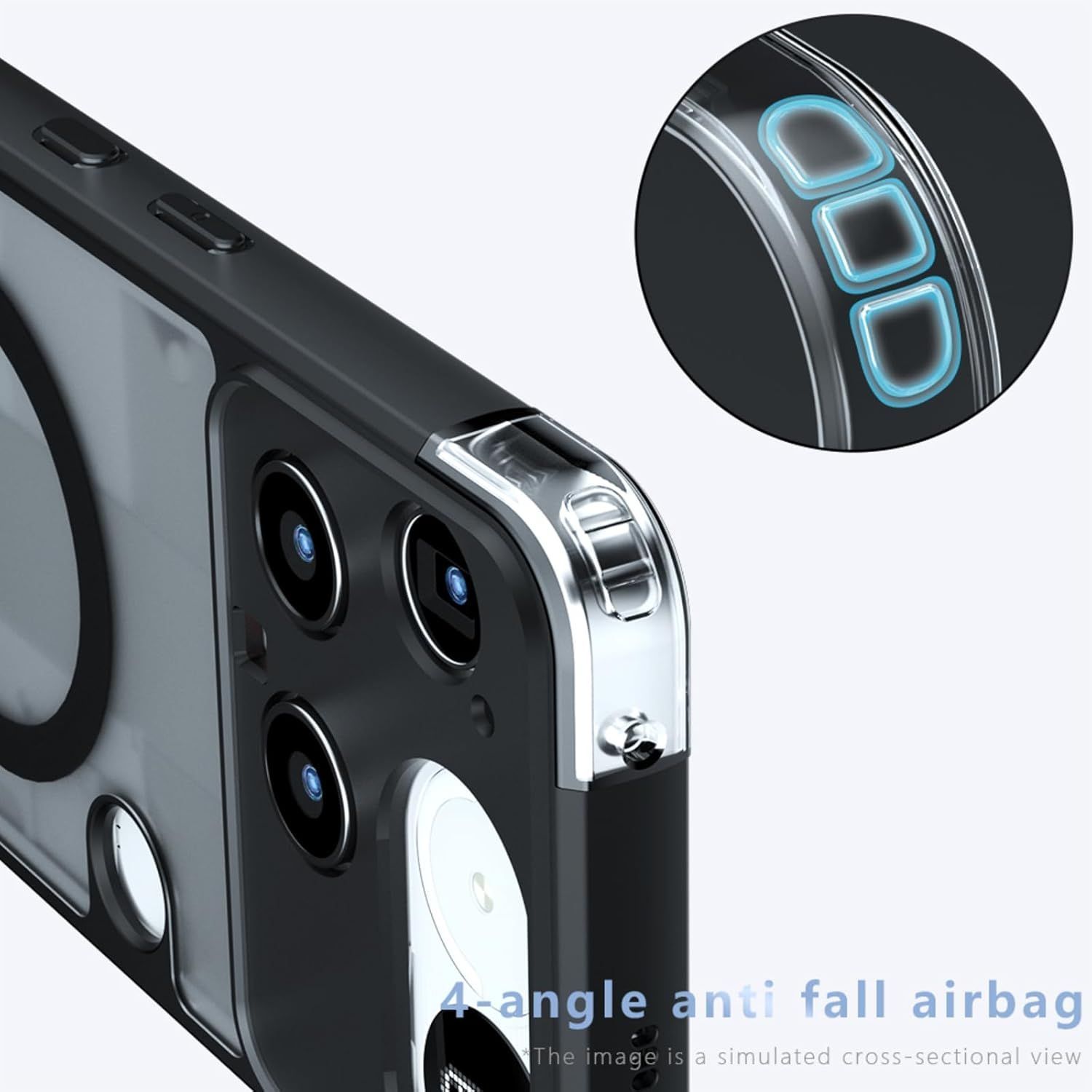 Husa Magnetica pentru Nothing Phone 3, Carcasa Protectie Completa, Anti-Soc, Rezistenta la Caderi, Capac Protector pentru Nothing Phone 3 (Negru)