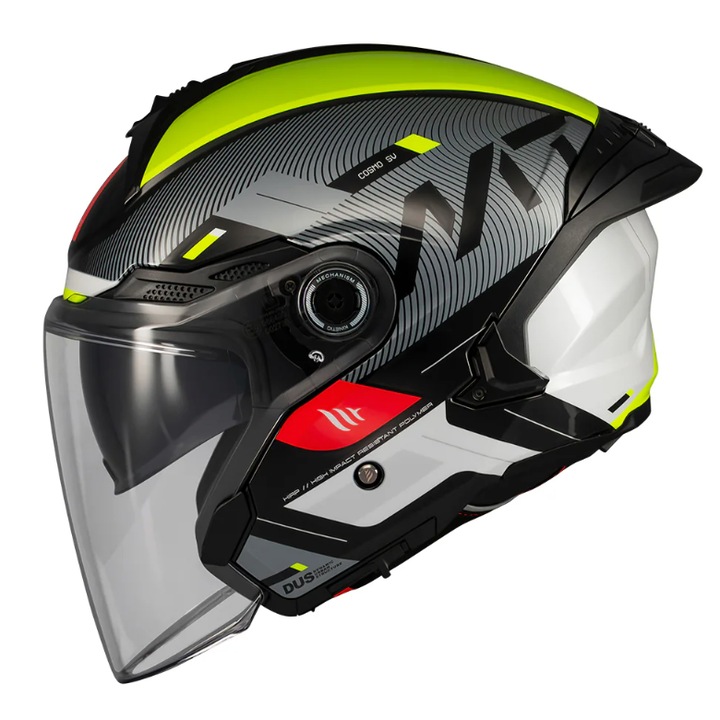 Név: MT COSMO SV SILENCE B3 Sárga Fényes robogó sisak, M