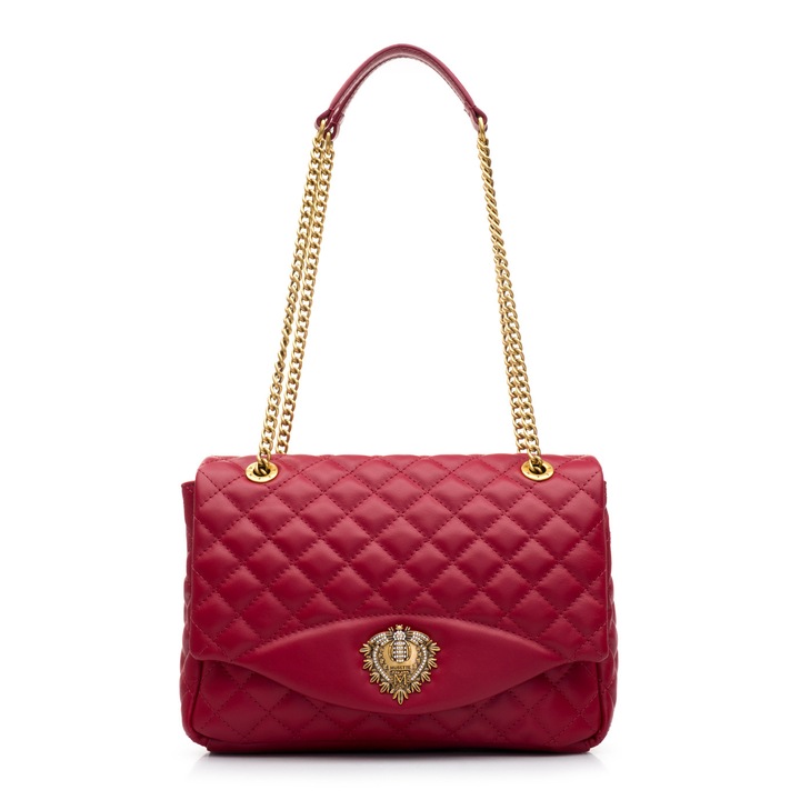 Geanta dama de umar, Musette, JAQUELINE MM, Piele naturala, 25 x 8 x 17.5