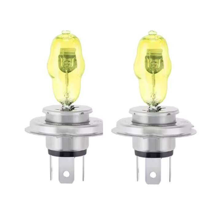 Set 2 becuri LED auto H3 de 12V 100W 6000K HOD galbene XENON