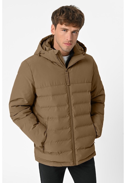 Geaca matlasata cu gluga detasabila Volcano J-Gawir, barbati, bej, Bej