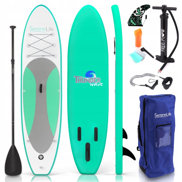 Placa de paddleboard Pyle, 3,2m x 81cm, antiderapant, set complet cu accesorii