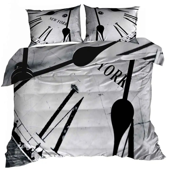 3D ágynemű, Poscieli Galéria, Tarca Zegara, 160x200cm, 2x 70x80cm, többszínű