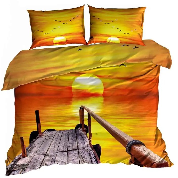 3D ágynemű, Galeria Poscieli, ZACHOD SLOCA, 160x200cm, 2x70x80cm, többszínű