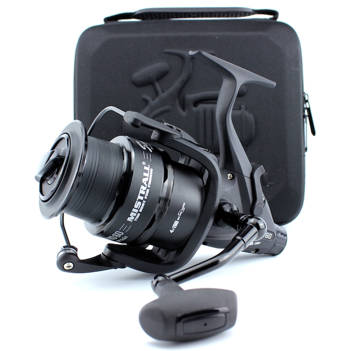 Mistrall Sicata Carp 4000 orsó, 5,5:1, nyeletőfékes, 8 kg, alumínium, szett tokkal