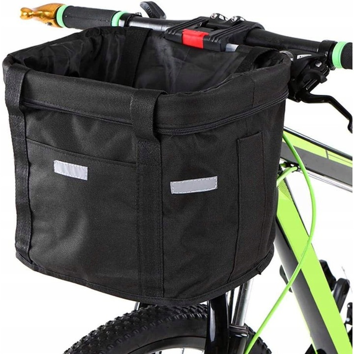 Cos metalic pentru ghidon bicicleta, set cu suport rapid, 24x34cm, 5kg, 20"-28"