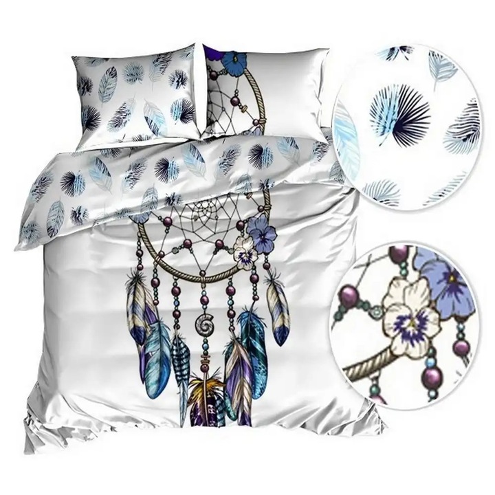 3D ágyneműhuzat, Galeria Poscieli, lAPACZ SNOW, 200x220cm, 2x70x80cm, többszínű