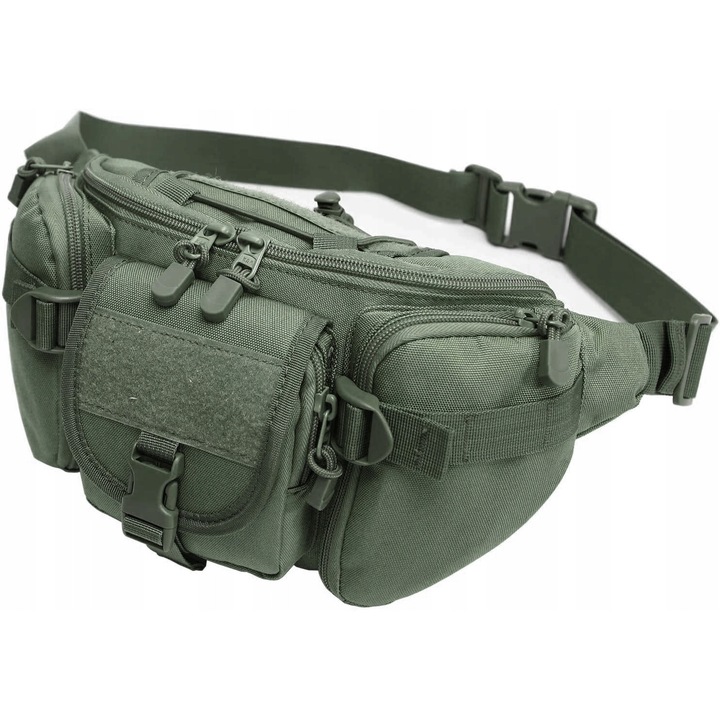 Nela-Styl sporttáska, taktikai nerka táska, vízálló anyagból, nagy méret, katonai szín