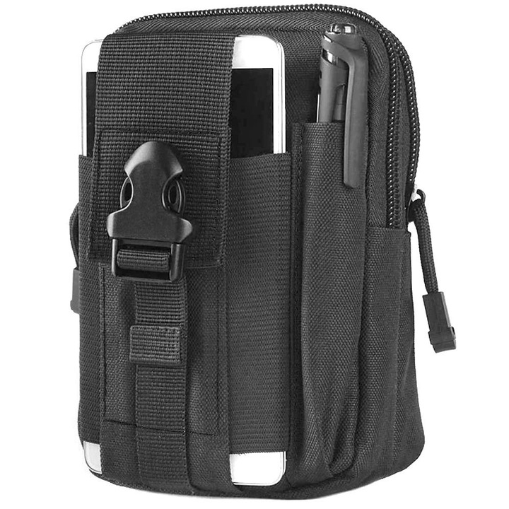 Molle taktikai katonai övtáska, fekete