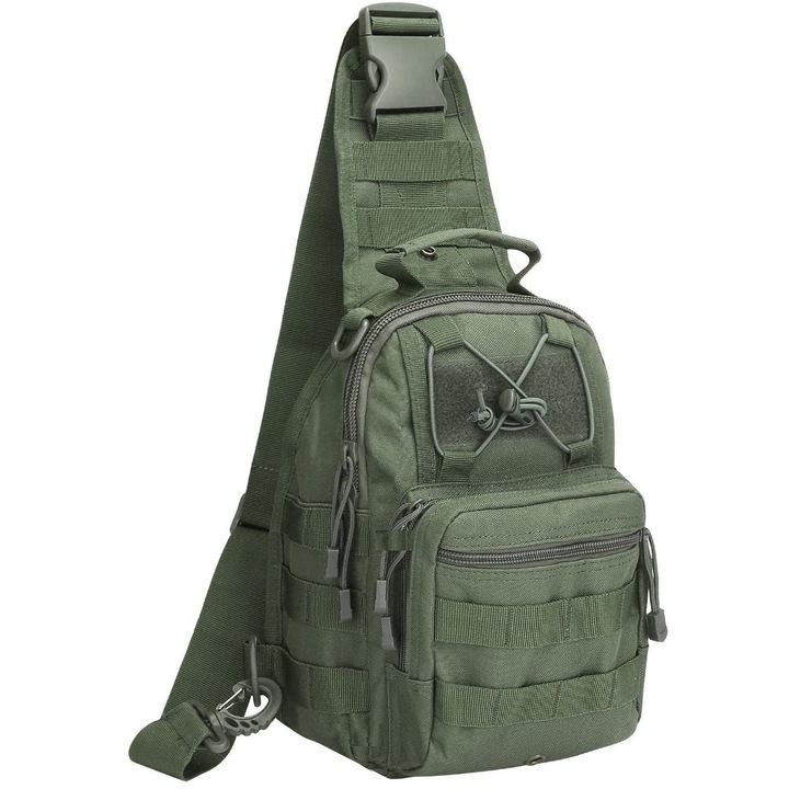 Rucsac turistic Nela-Styl, 20L, nylon 900D, 13x26x7cm, verde