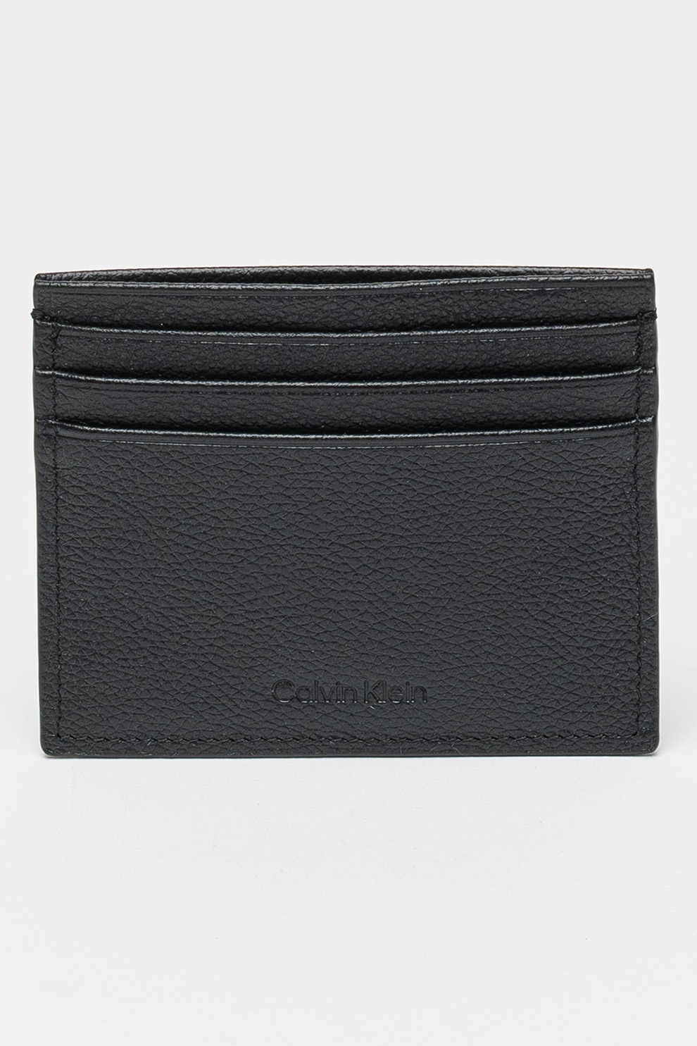 CALVIN KLEIN, Portcart de piele, Negru