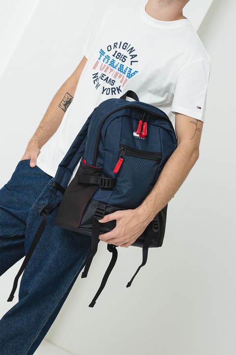 Tommy Jeans, Archive hátizsák állítható pántokkal - 25 l, Fekete, Tengerészkék
