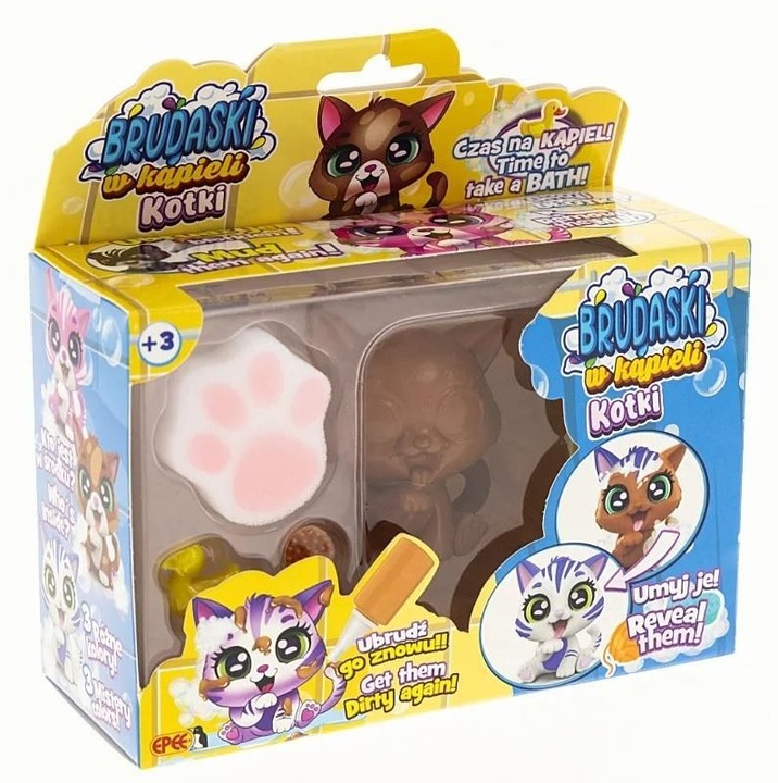 Fürdőjáték macska, EPEE, 1 figura és 5 kiegészítő, többszínű
