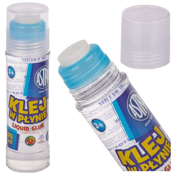 Adeziv universal transparent cu aplicator, ASTRA, 125 ml, super puternic, pentru hartie si carton
