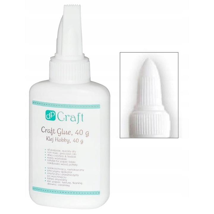 Lipici cu uscare rapida Hobby DP Craft, 40 ml, transparent, elastic