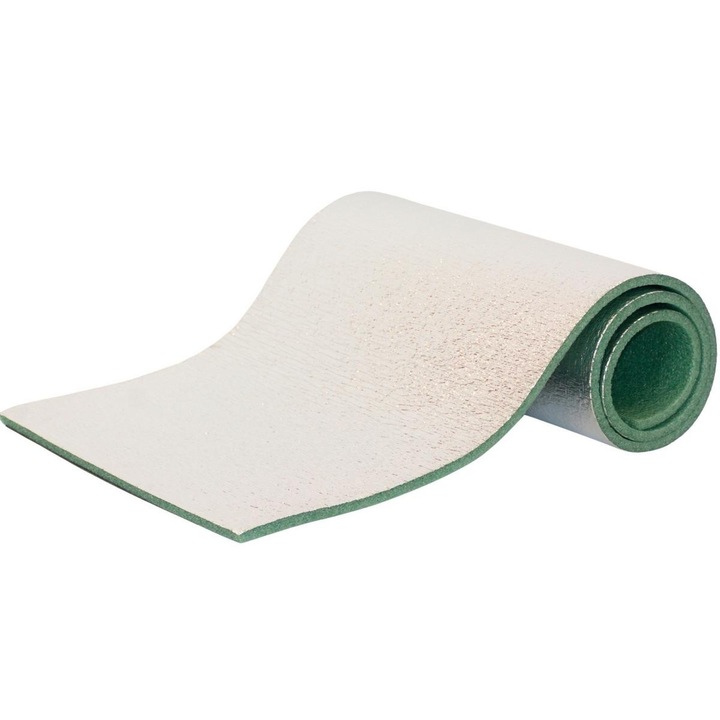 Saltea camping Enero Camp, Aluminiu/Spuma PE, 180 x 50 x 0, 8 cm, verde/argintiu