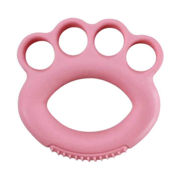 Inel de exercitii pentru intarirea mainii patru degete, AllizBan®, 30Lbs, pentru pacienti cu artrita si varstnici, TPR, Portocaliu