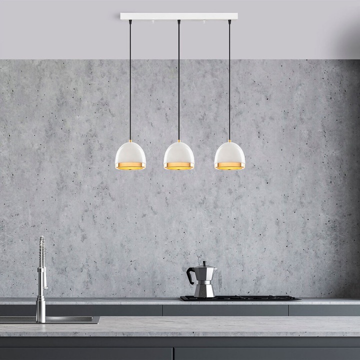 Lustra Mugo-10649 Alb / Auriu