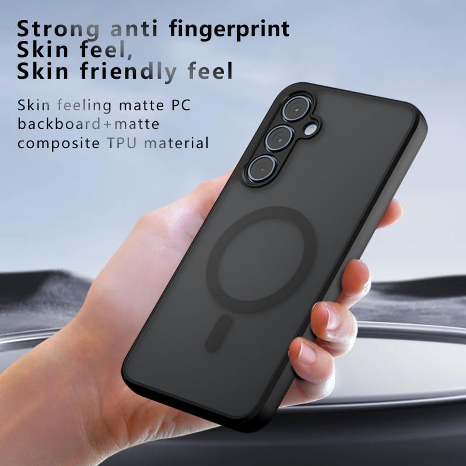Husa Magnetica pentru OnePlus Nord 5, carcasa telefon rezistenta la socuri si cazaturi, negru
