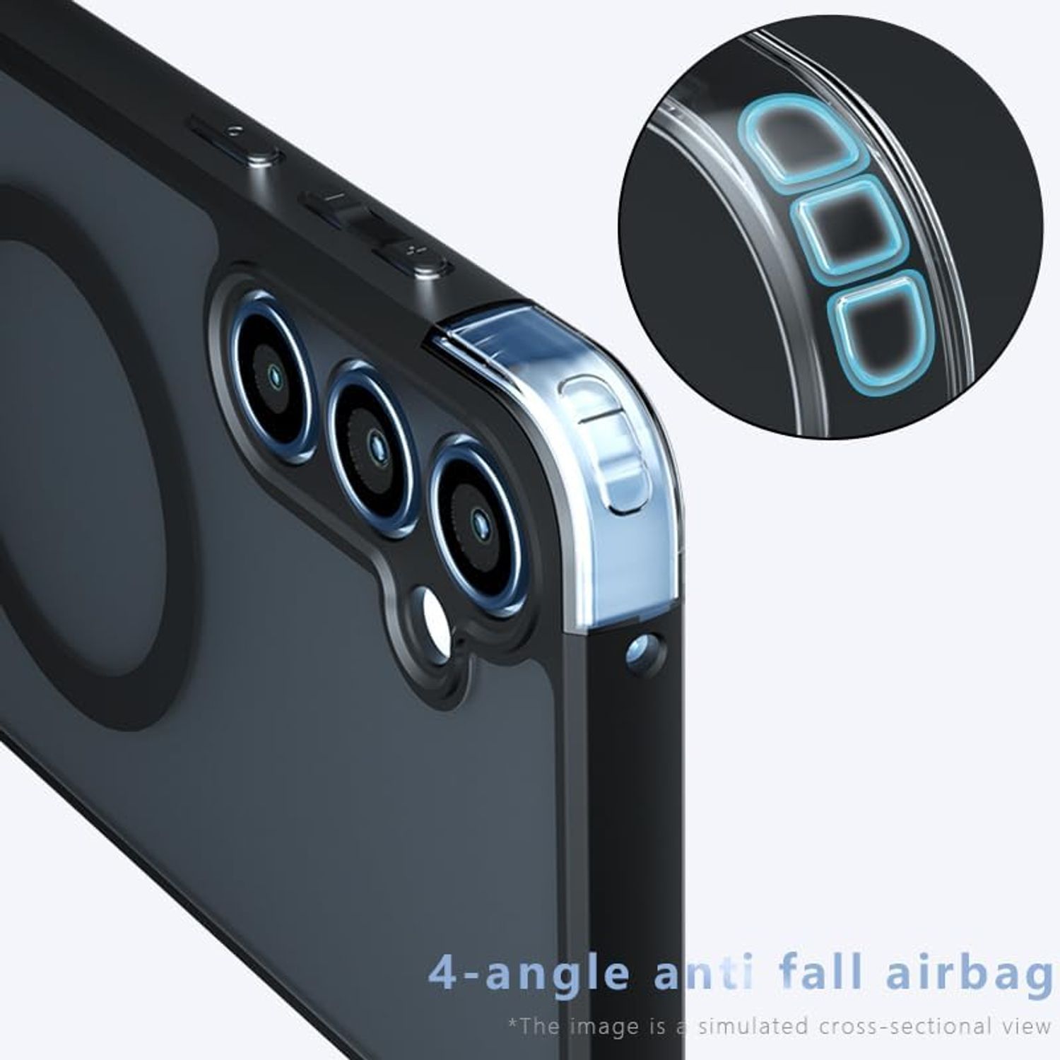 Husa Magnetica pentru OnePlus Nord 5, carcasa telefon rezistenta la socuri si cazaturi, negru