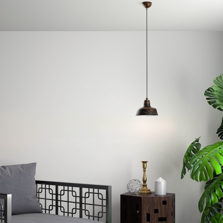 Lustra Megapap, model Vinci, metalica, vintage, 19x108cm, E27